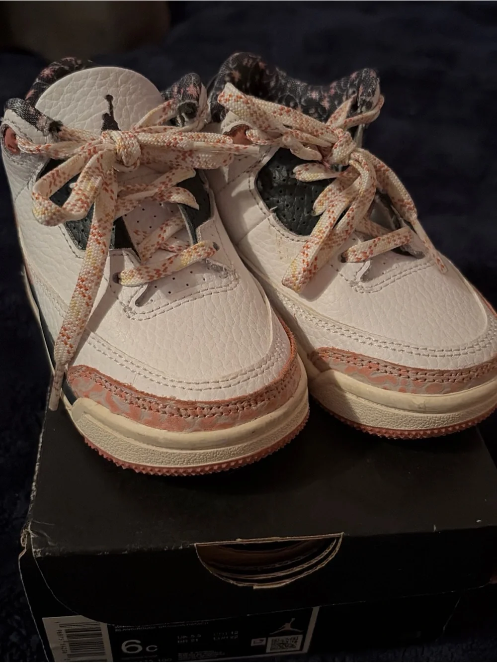 Jordan Kids White and Pink Accent High-Top Sneakers